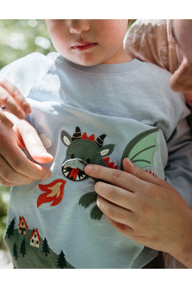 Dragon Tee & Cargo Pant Set, Alternate, color, Ice
