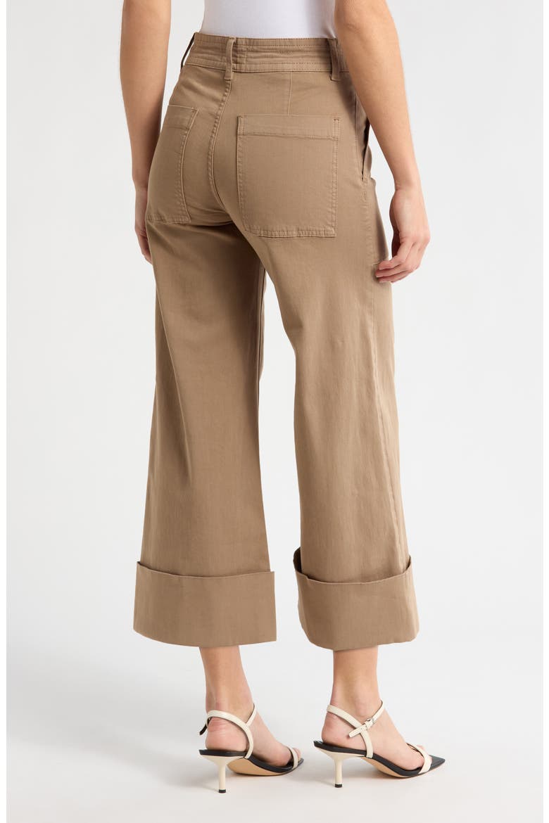 Maya High Waist Wide Leg Jeans, Alternate, color, BISCUIT