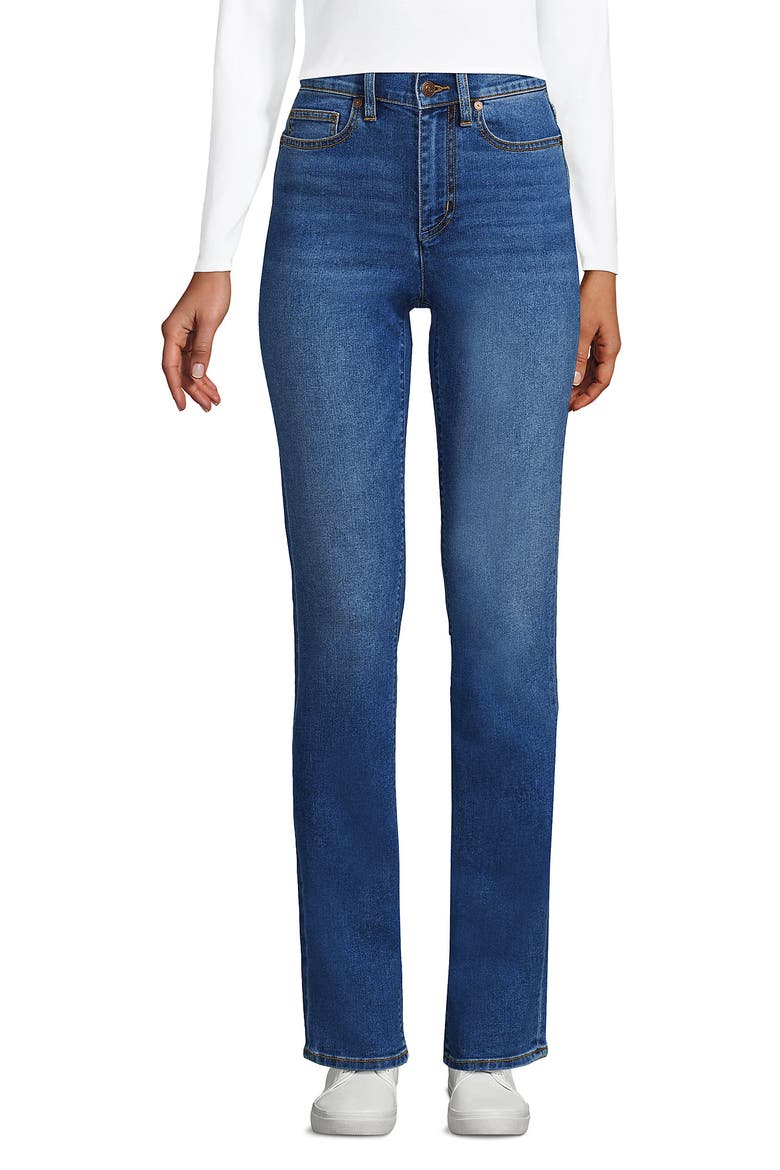 Recover High Rise Straight Leg Blue Jeans, Alternate, color, Indigo Tide Blue