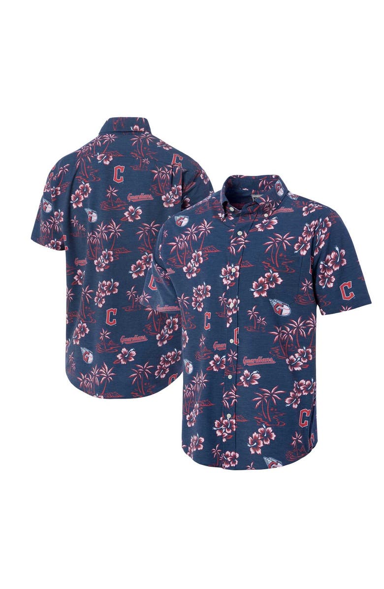 Reyn Spooner Men's Reyn Spooner Navy Cleveland Guardians Kekai Button-Down Shirt, Main, color, Navy