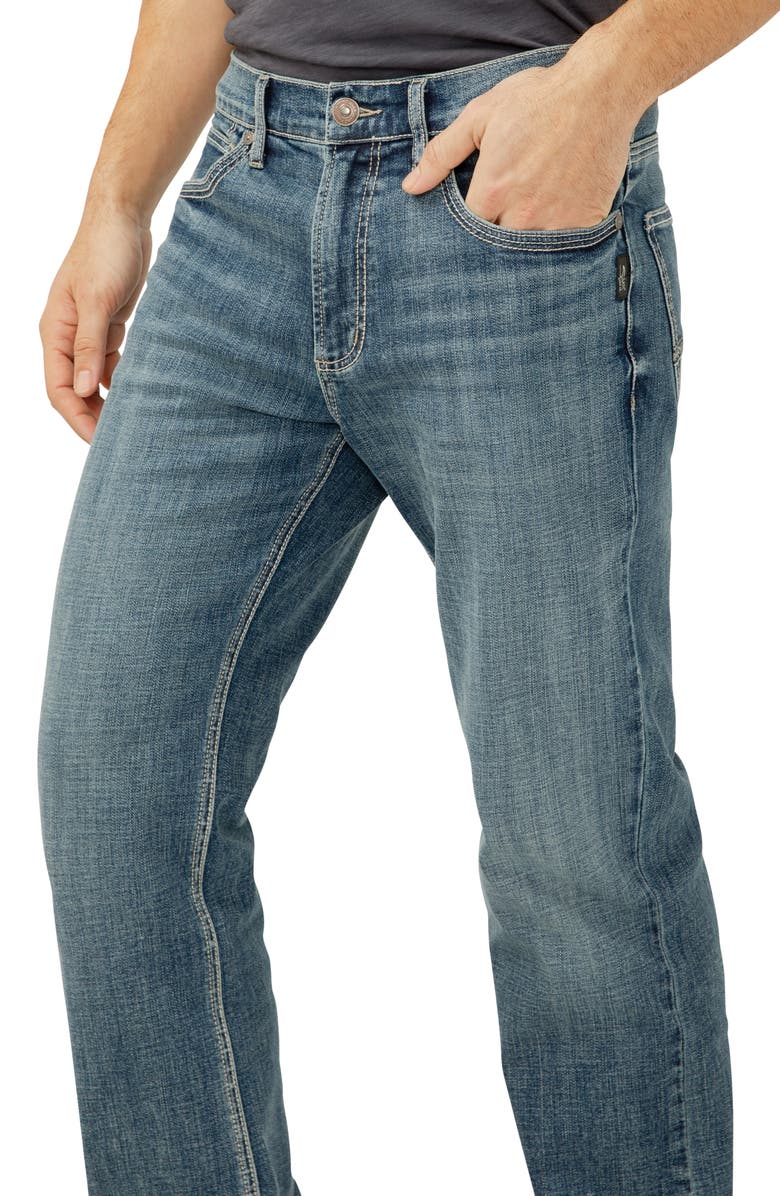 Silver Jeans Co. Zac Relaxed Fit Straight Leg Jeans, Alternate, color, Sequoia