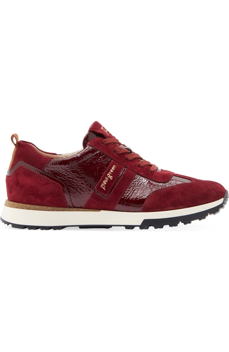 Paul Green Carrie Sneaker, Alternate, color, Wine Suede Patent Combo