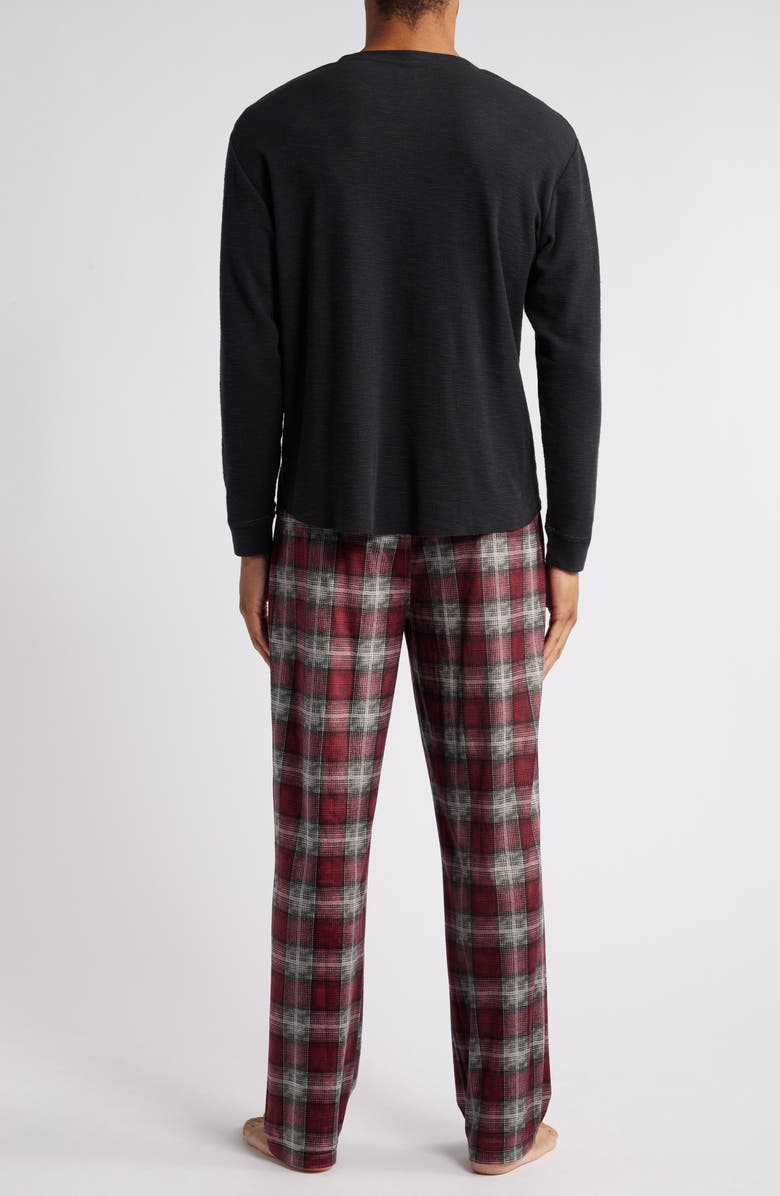 Majestic International Holiday Henley & Fleece Pajamas, Alternate, color,