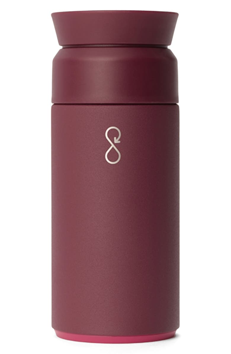 Ocean Bottle Brew 12-Ounce Coffee Flask, Main, color, Maroon Dusk