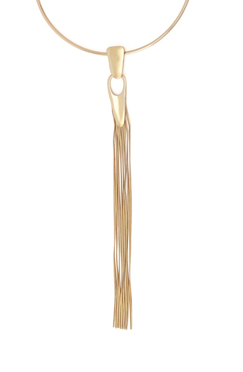 Robert Lee Morris Fringe Collar Necklace, Alternate, color, Gold