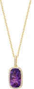 EFFY Amethyst & Diamond Pendant Necklace