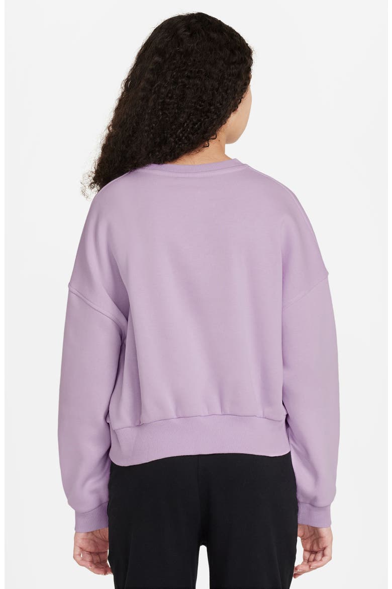 Kids' Sportswear Club Fleece Crewneck Sweatshirt, Alternate, color, DOLL/ WHITE