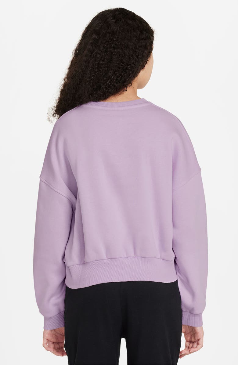 Nike Kids' Sportswear Club Fleece Crewneck Sweatshirt, Alternate, color, Doll/ White