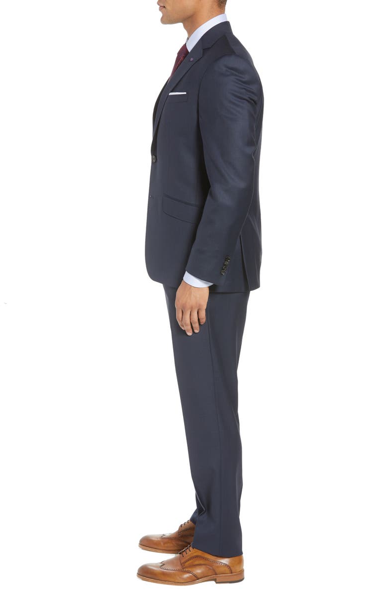 Ted Baker London Jones Trim Fit Wool Suit, Alternate, color, Blue