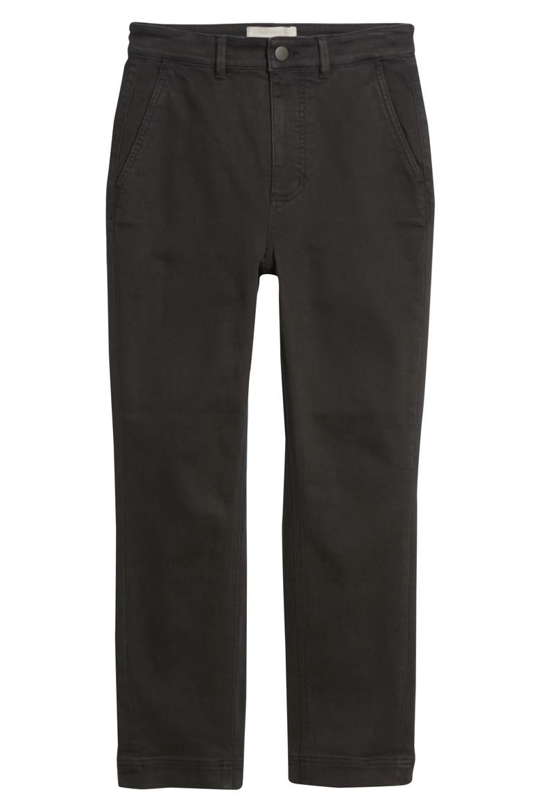 The Straight Leg Crop Pants, Main, color, BLACK