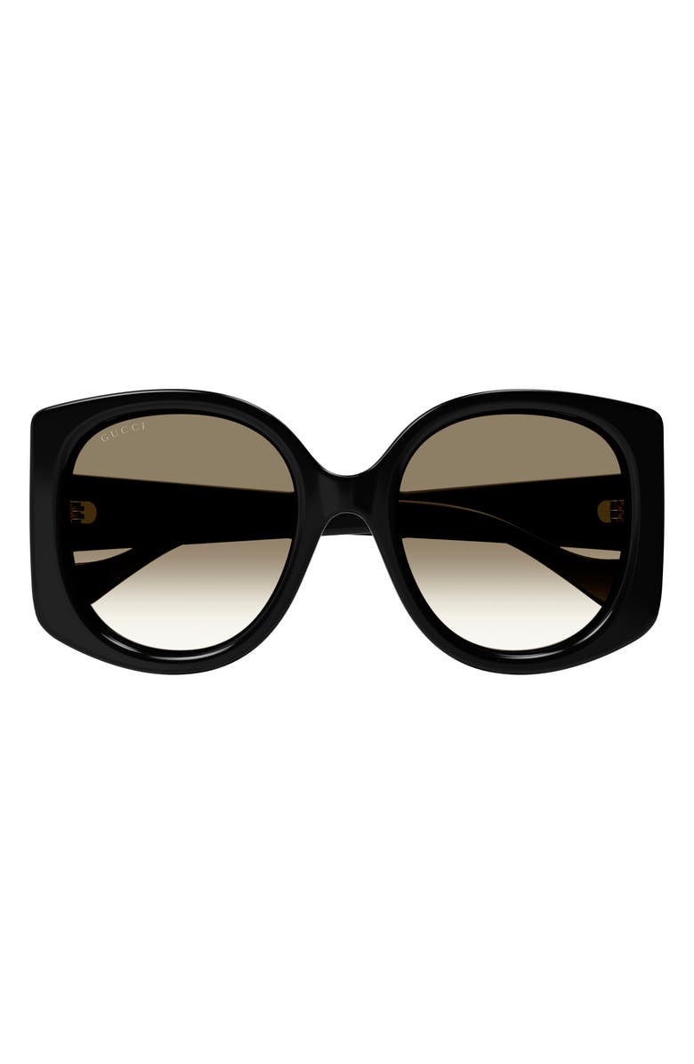 Gucci 56mm Gradient Round Sunglasses, Main, color, 