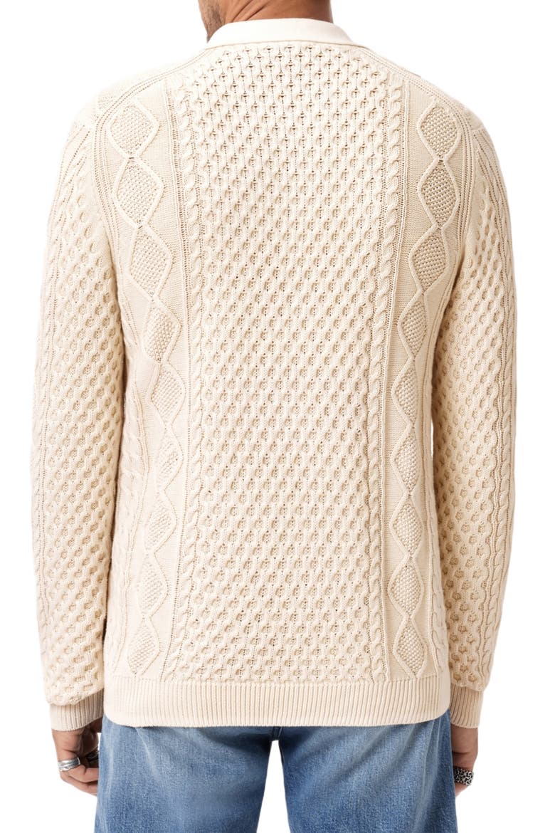 Haynes Organic Cotton Johnny Collar Sweater, Alternate, color, ECRU