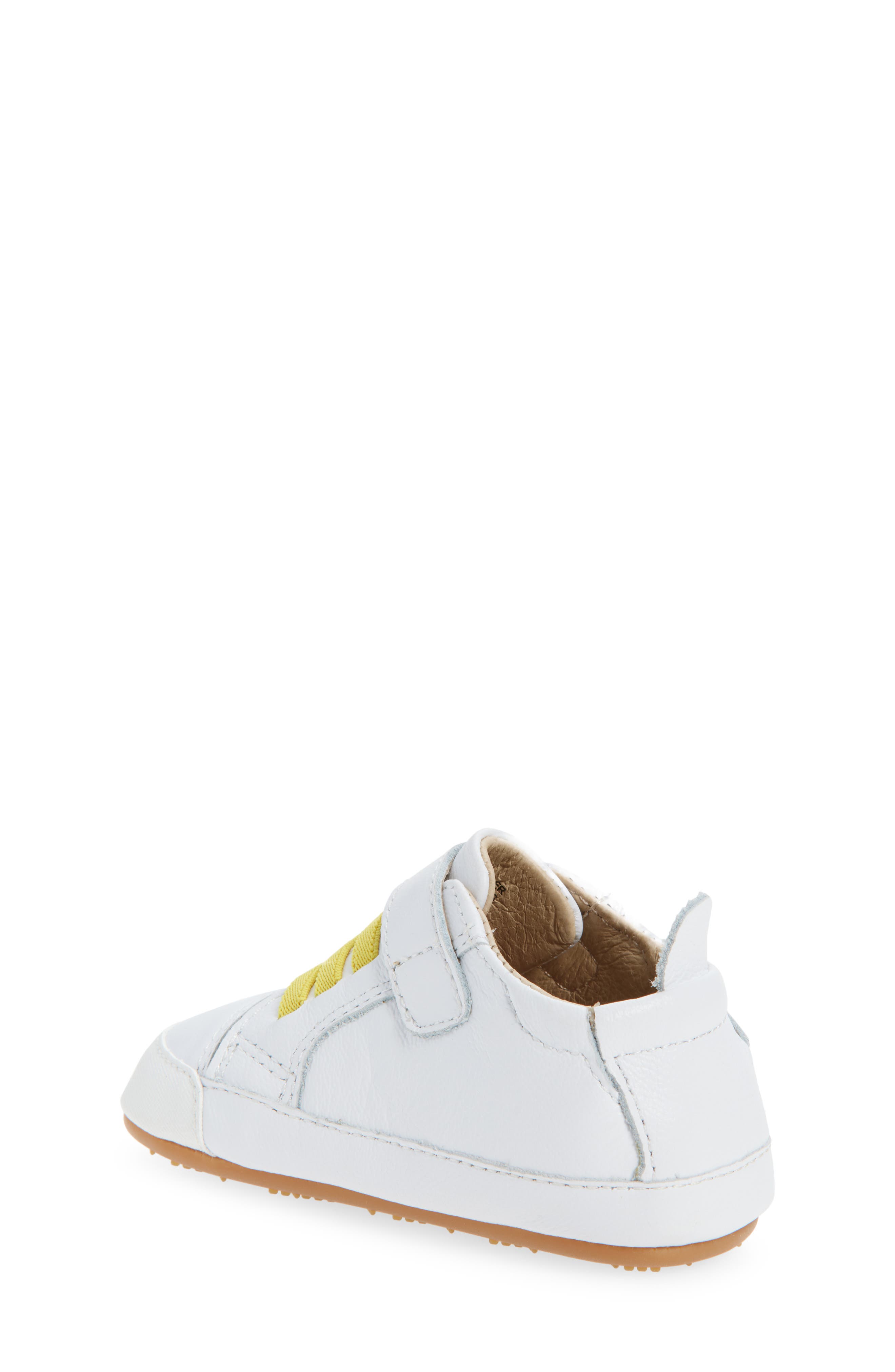 OLD SOLES Kids' Smiley Sneaker, Alternate, color, Snow / Yellow