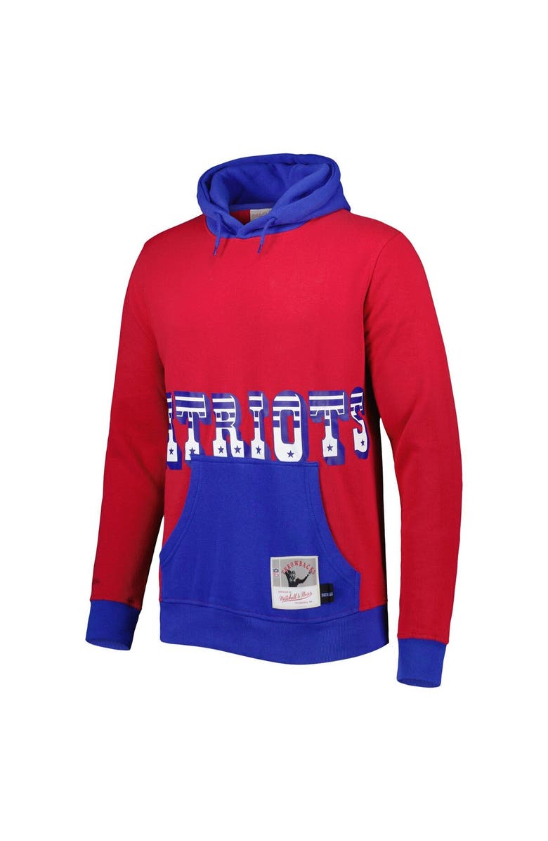 Mitchell & Ness Men's Mitchell & Ness Red New England Patriots Big Face 5.0 Pullover Hoodie, Alternate, color, Red