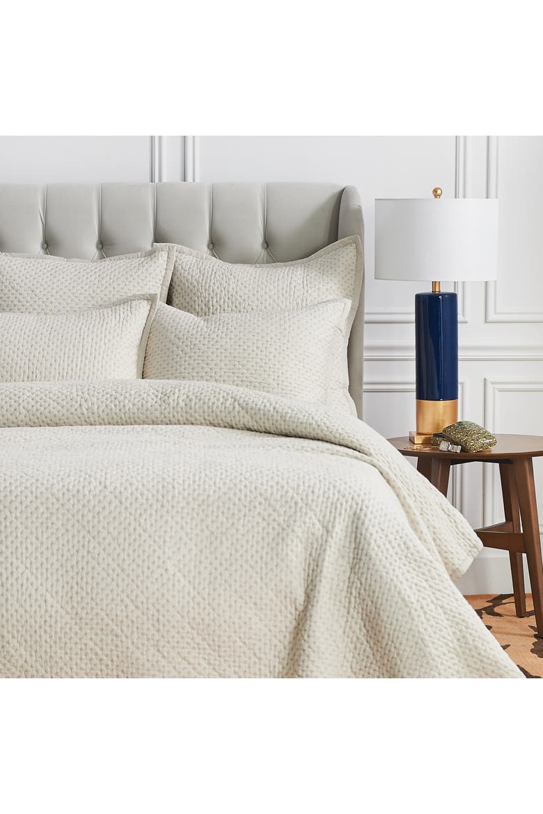 Mila Alabaster King Pillow Sham, Alternate, color, White