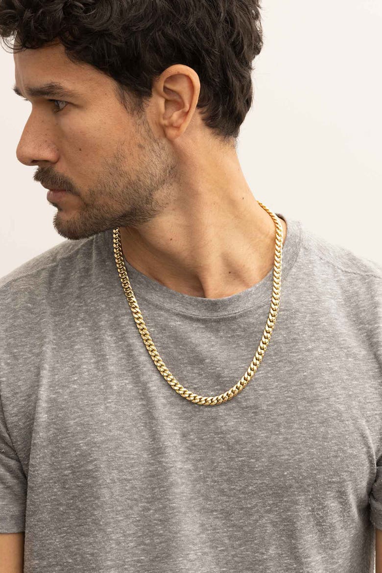 Men's Estate Cuban Statement Chain in 14K Gold, Alternate, color, Yellow Gold