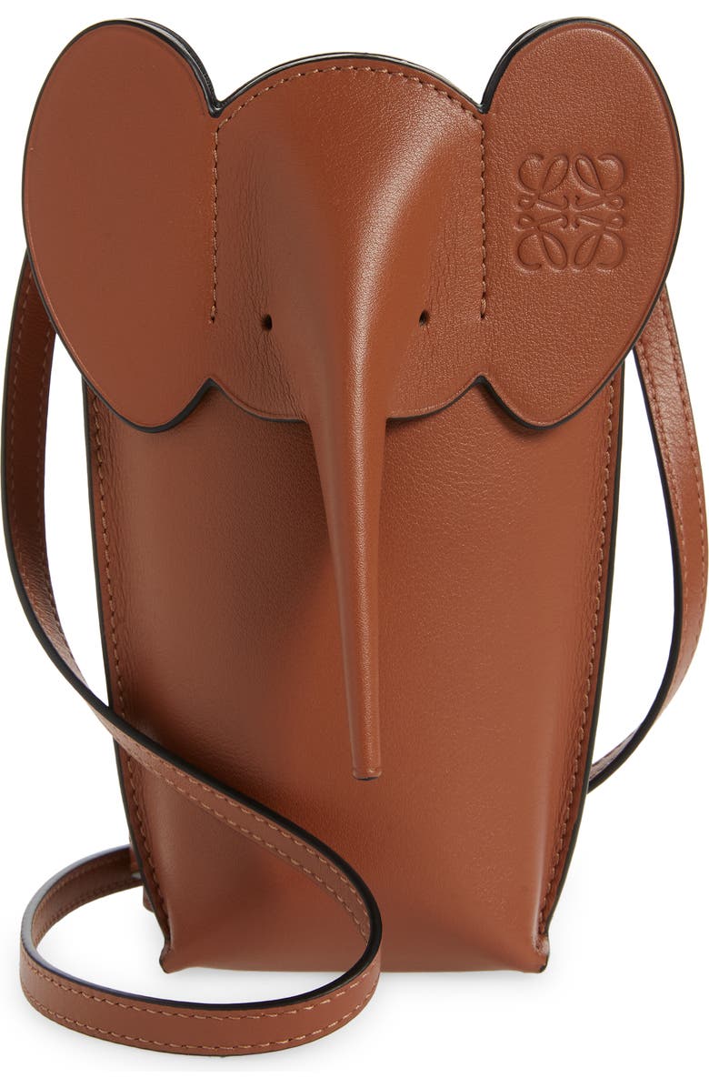 Loewe Elephant Pocket Leather Crossbody Bag, Main, color,