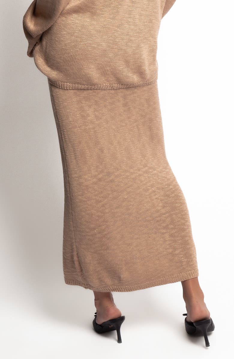 Petal & Pup Indya Knit Maxi Skirt, Alternate, color, Mocha