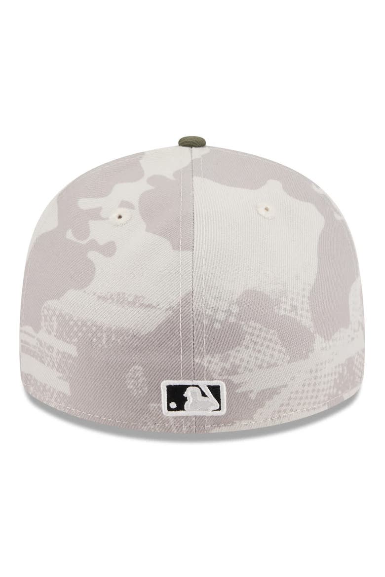 Men's New Era Light Beige/Olive Los Angeles Angels 2025 Armed Forces Day Low Profile 59FIFTY Fitted Hat, Alternate, color, Light Beige