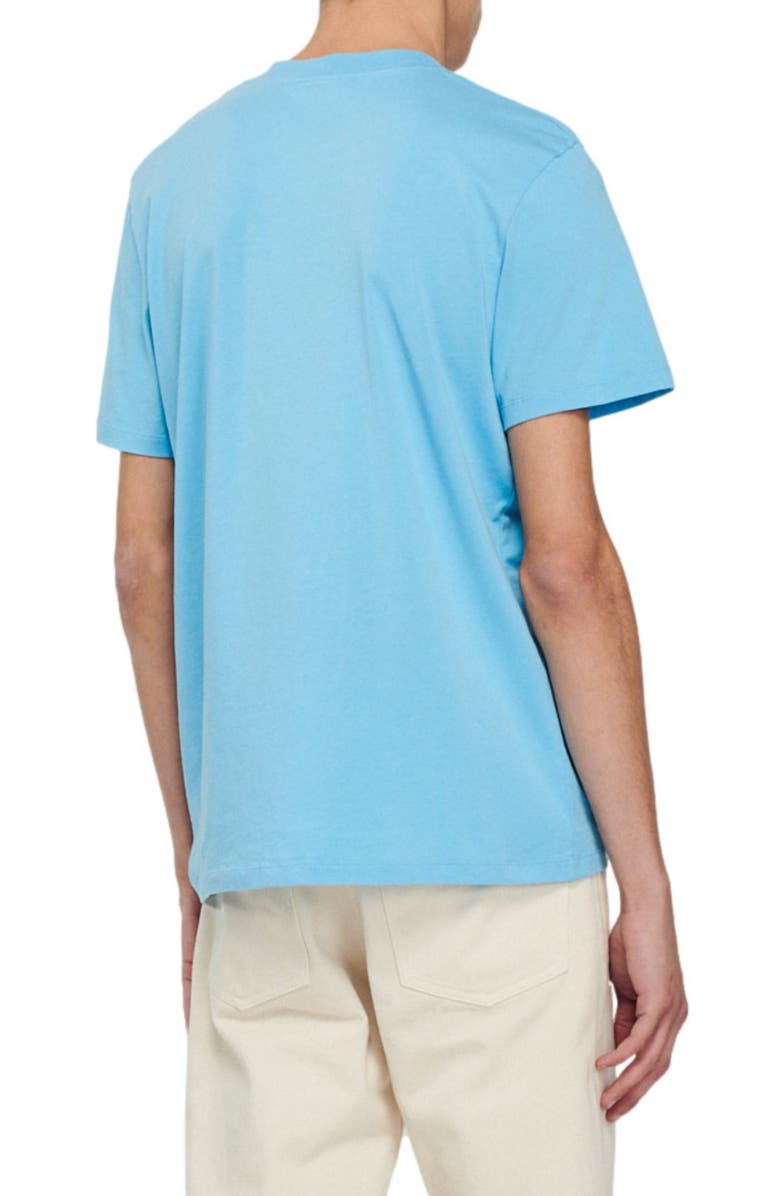 SANDRO Rabbit Cotton Graphic Logo Tee, Alternate, color, Bleu Clair