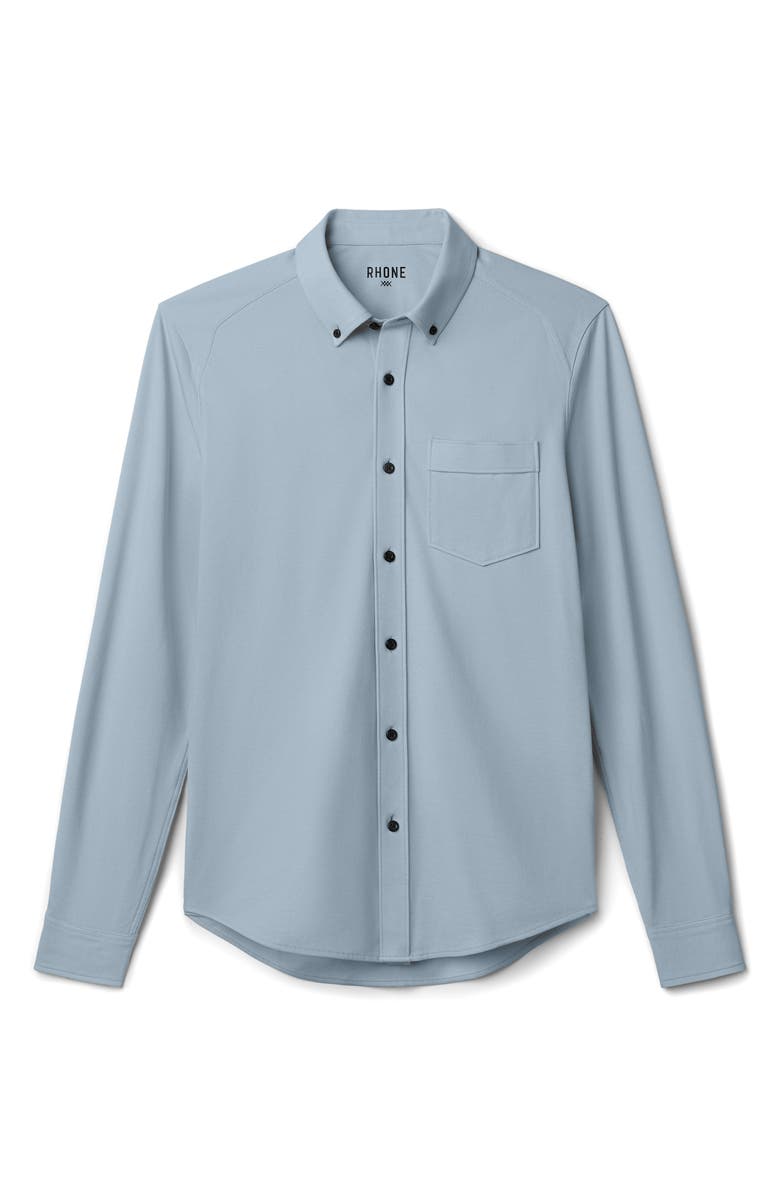 Rhone Effortless Oxford Performance Button-Down Shirt, Alternate, color, Mountain Blue Heather