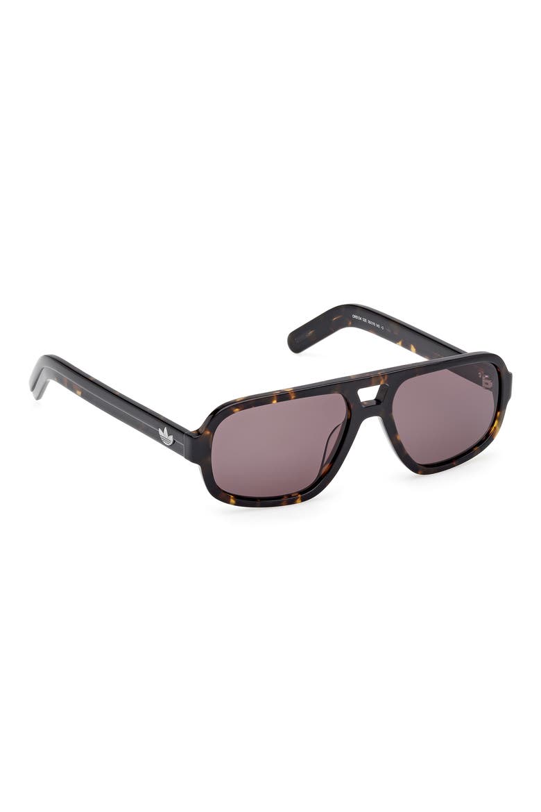 55MM Navigator Sunglasses, Alternate, color, DARK HAVANA / BROWN