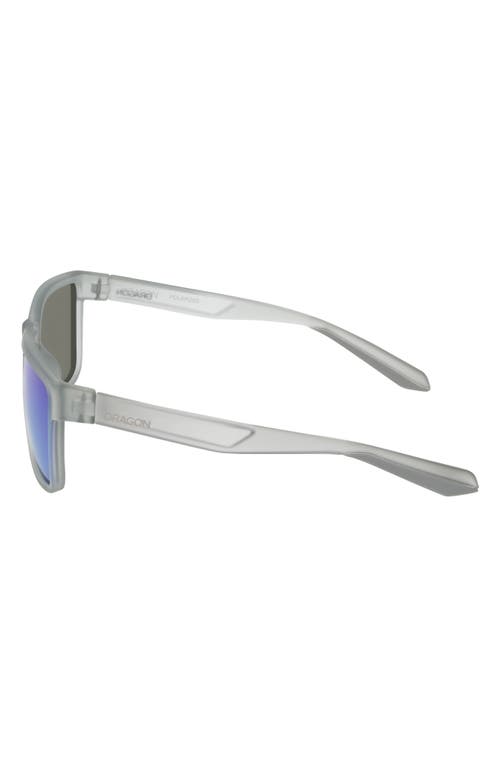 Dragon 58mm Rectangular Sunglasses In Matte Smoke/ Blue Mirror
