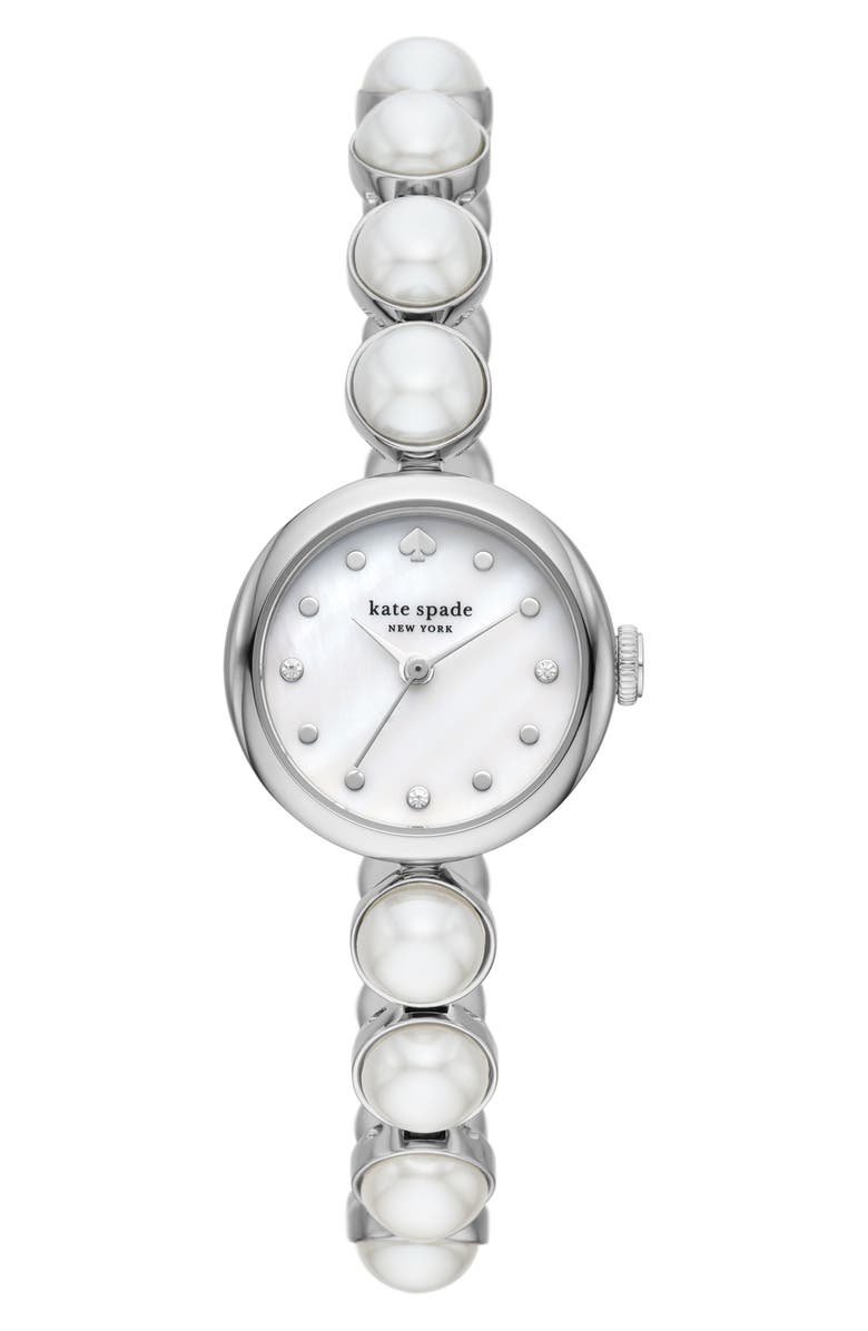 Kate Spade New York monroe imitation pearl strap watch, 24mm, Main, color,