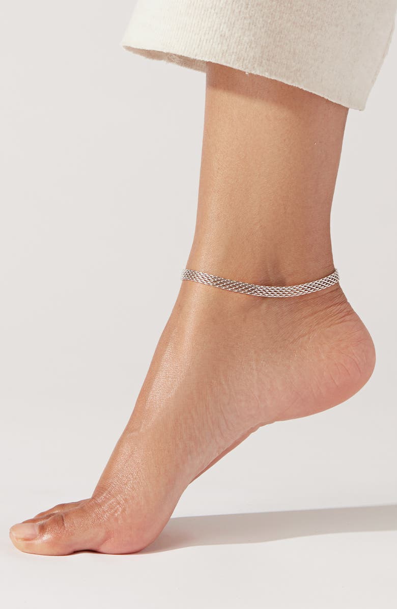 JENNY BIRD Blythe Anklet, Alternate, color, Platinum