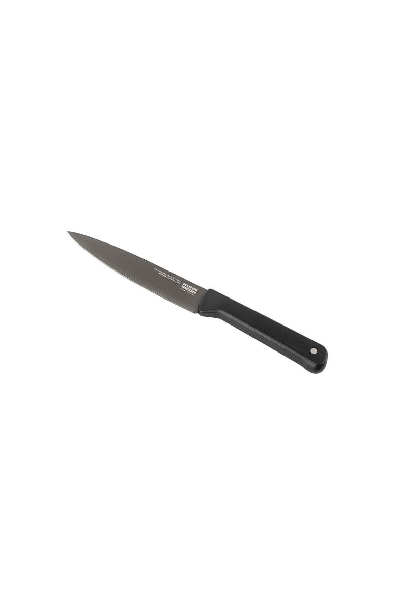 ICED Straight Utility Knife 5.12-Inch, Ice Hardened German Stainless Blade, Main, color, Black