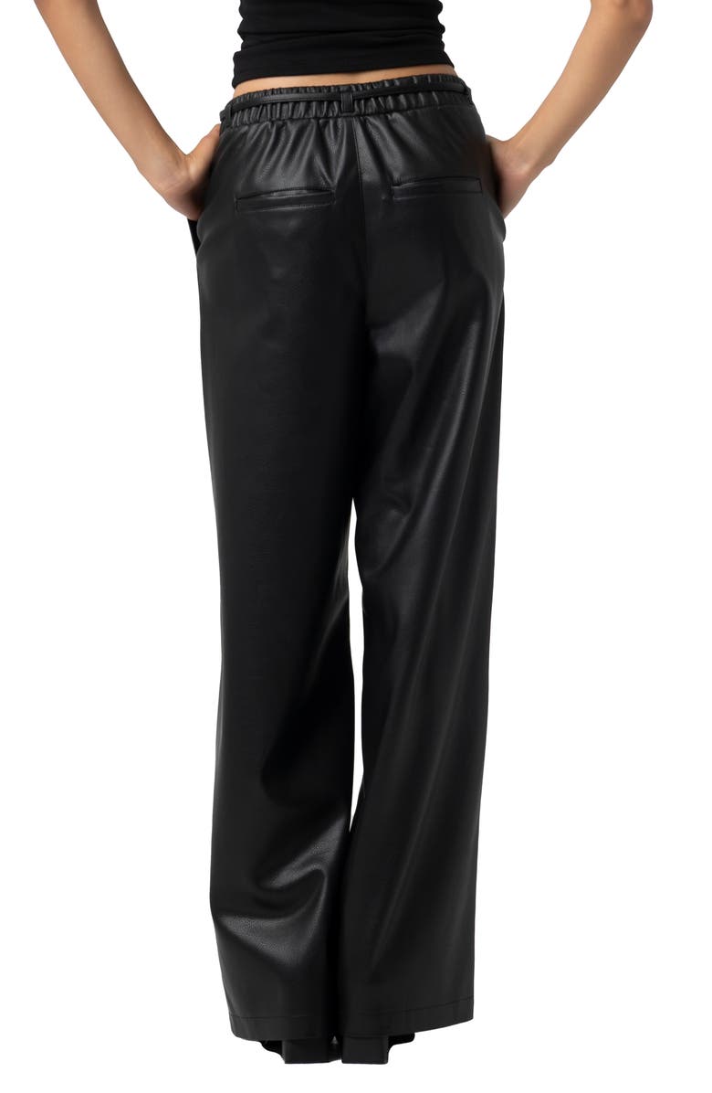 BLANKNYC Low Rise Baggy Faux Leather Pants, Alternate, color, Aces High