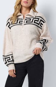 Noisy may Bala Greek Key Print Sweater