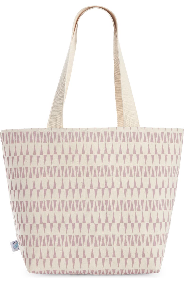 Dance Happy Print Cotton Canvas Tote, Main, color,