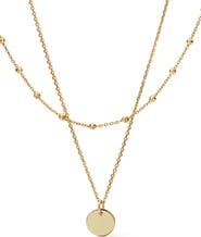 Ana Luisa Willow Layered Coin Pendant Necklae