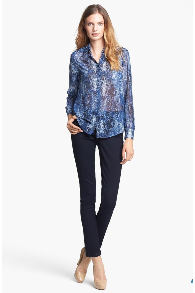 Alina Colored Stretch Skinny Jeans, Alternate, color, MARINE