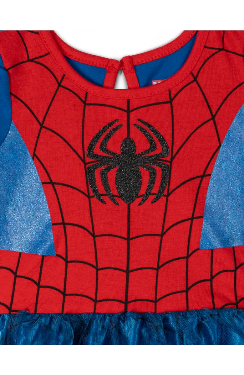 Marvel Spider-Man Cosplay Tutu Dress and Leggings Set, Alternate, color, Spider Man Red Blue