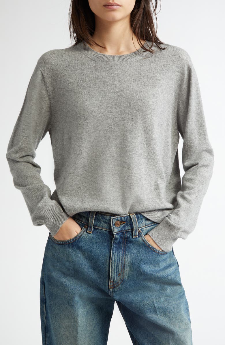 Johnstons of Elgin Classic Cashmere Crewneck Sweater, Main, color,