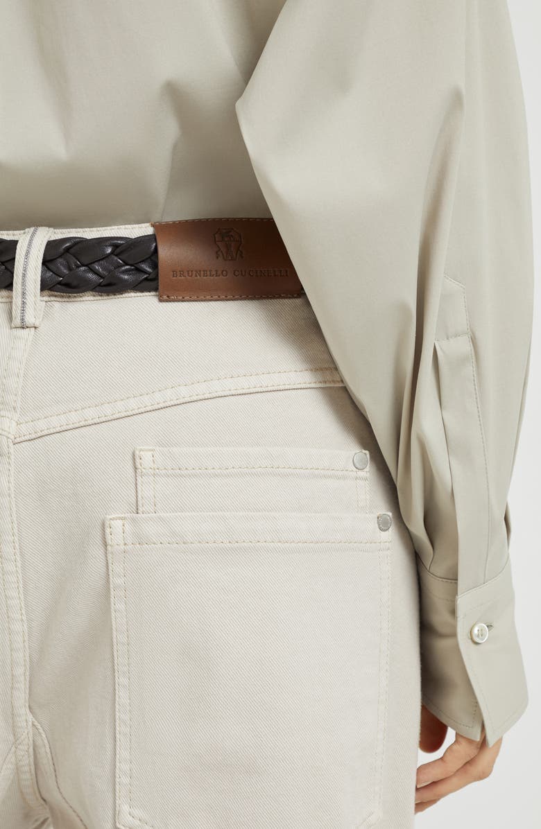 Brunello Cucinelli Curved Soft trousers, Alternate, color, Cool Beige