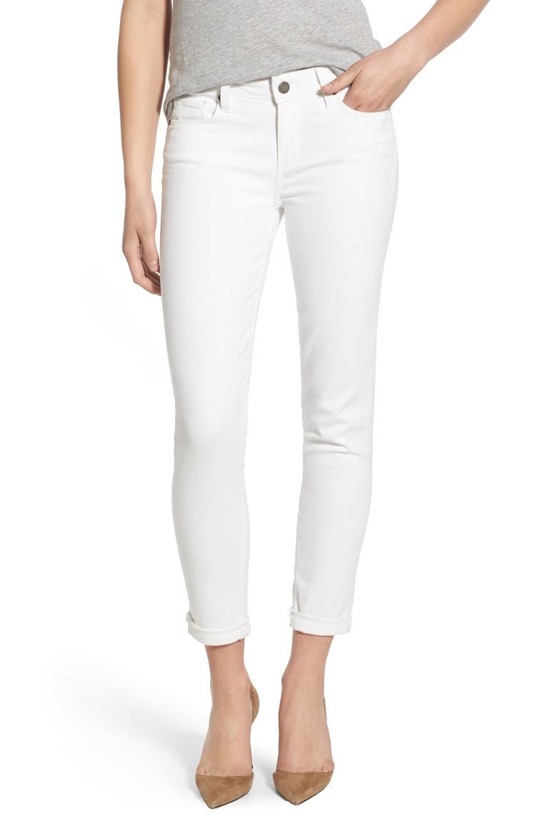 'Skyline' Crop Skinny Jeans, Main, color, OPTIC WHITE