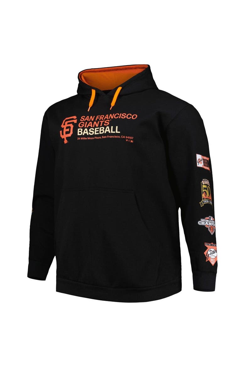 Men's Black San Francisco Giants Big & Tall Fleece Pullover Hoodie, Alternate, color, Black