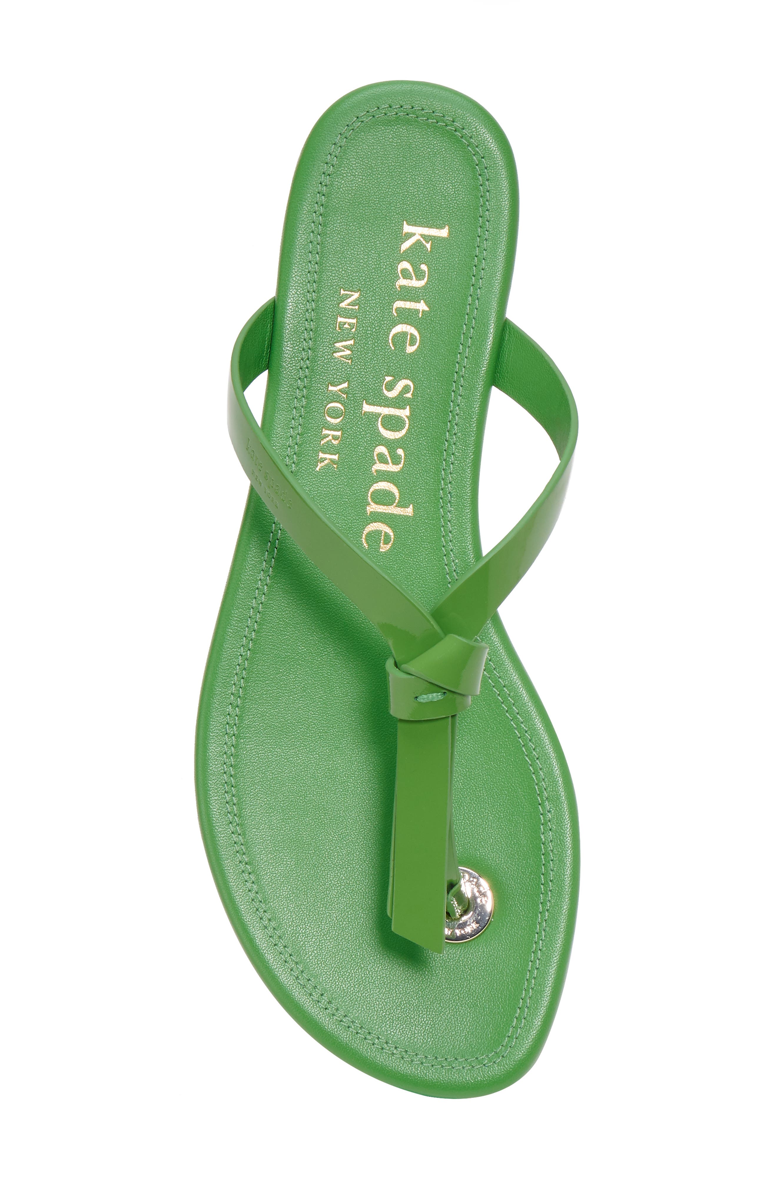 Kate Spade New York knott flip flop, Alternate, color, Green