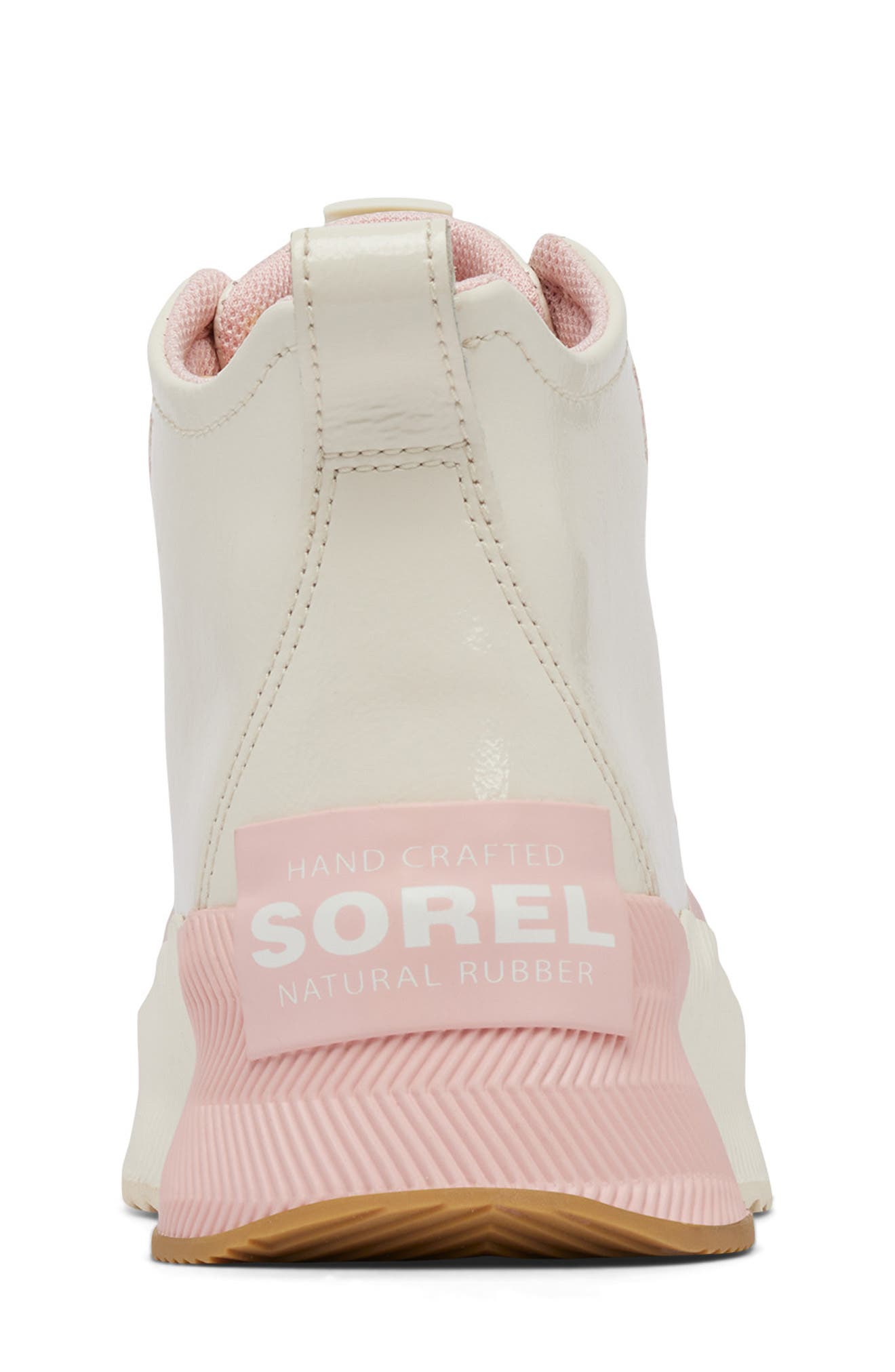 SOREL Kids' Out N About Waterproof Duck Boot, Alternate, color, Chalk/ Vintage Pink