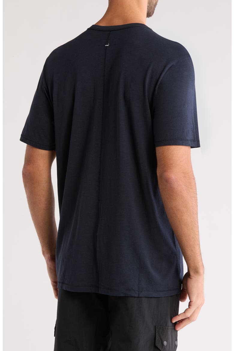 Crewneck Cotton Blend T-Shirt, Alternate, color, NAVY