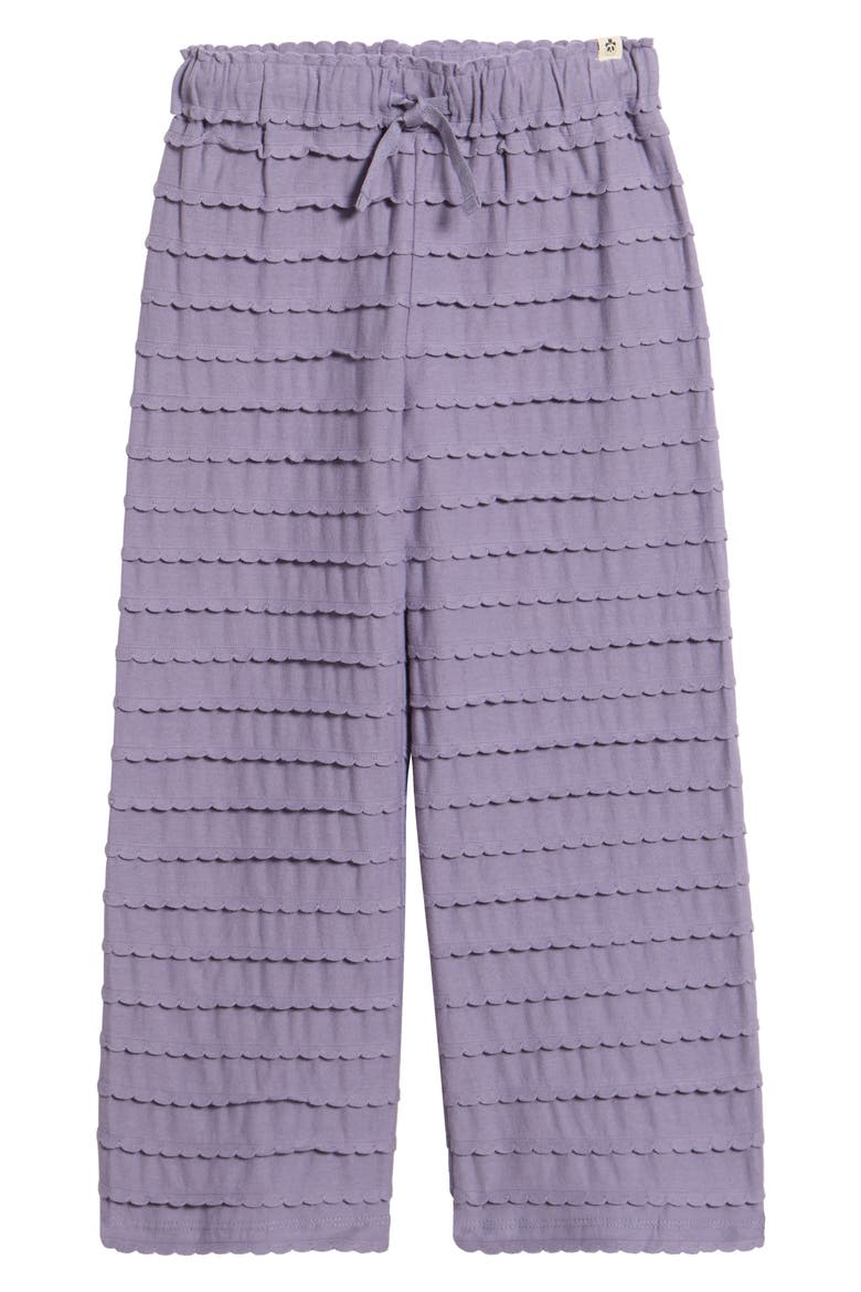 Kids' Frill Detail Organic Cotton Drawstring Pants, Main, color, PURPLE