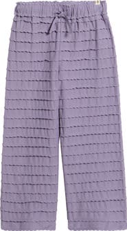 Mini Rodini Kids' Frill Detail Organic Cotton Drawstring Pants
