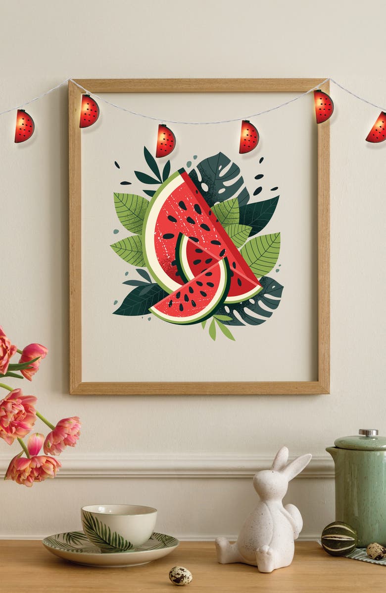 Innovibe Watermelon String Lights, Alternate, color, Pink Green