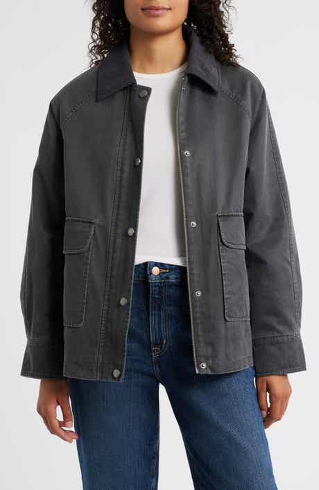 Lucky Brand Missy Cotton Blend Barn Jacket