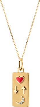 Monica Rich Kosann Love You to the Moon & Back Diamond Pendant Necklace