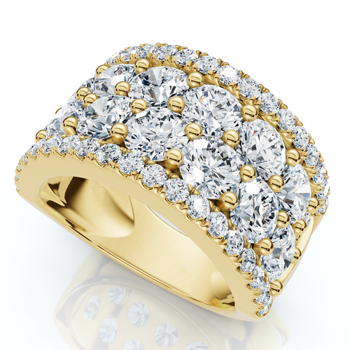 Bliss Diamond 3 1/2ct Diamond Wedding 11mm Wide Anniversary Ring 14k Gold Lab Grown In 14k Yellow Gold