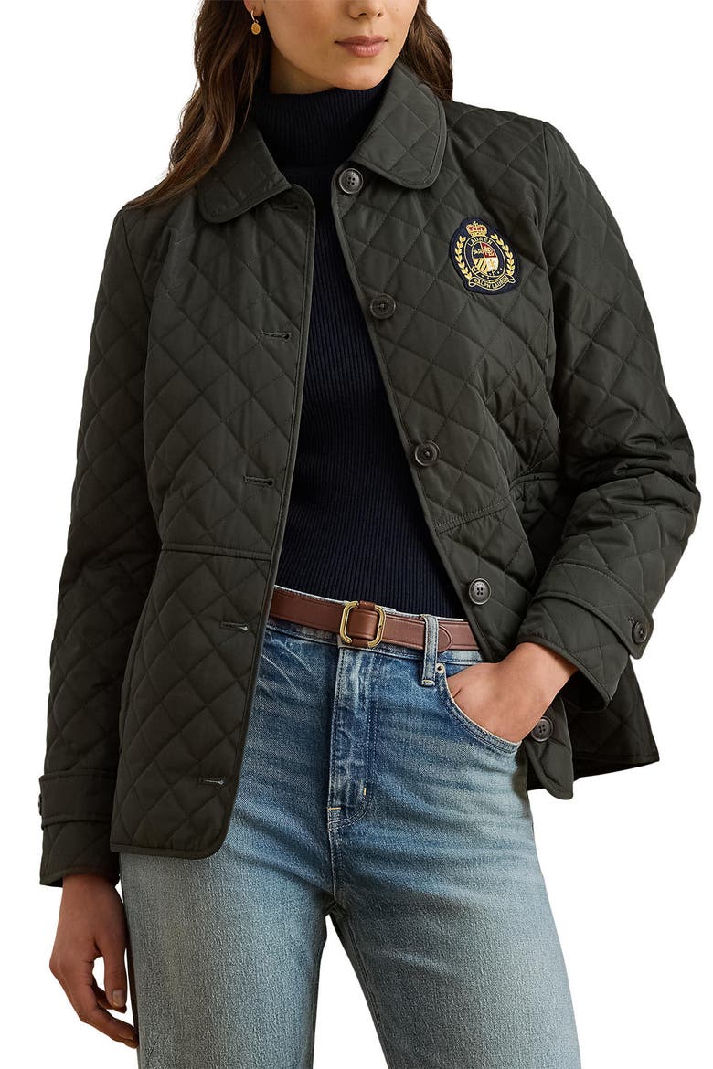 Crested Quilted Jacket, Main, color, LITCHFIELD LODEN
